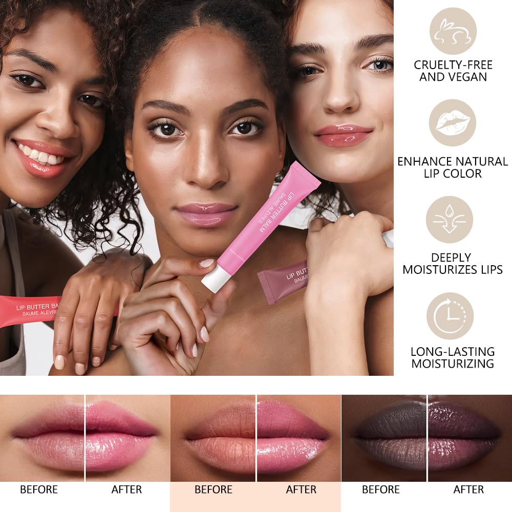 1Pcs Tinted Lip Balm Serum Makeup, Squeeze Hydrating Tint Lips Balms Serum Cosmetic, Women Care Glossy Nourishing Plumping Lip Stain Gloss Lipstick, Suitable for dry lips, Long-Lasting Color 04