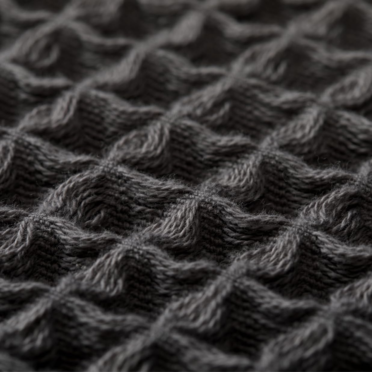 Hair Towel | 100% Cotton Silk Hair-Drying Waffle Wrap Turban for Women, Ultra-Absorbent, Anti Frizz, Hair Damage Protection for Straight and Curly Hair (Smoke Grey, 2 Pack)