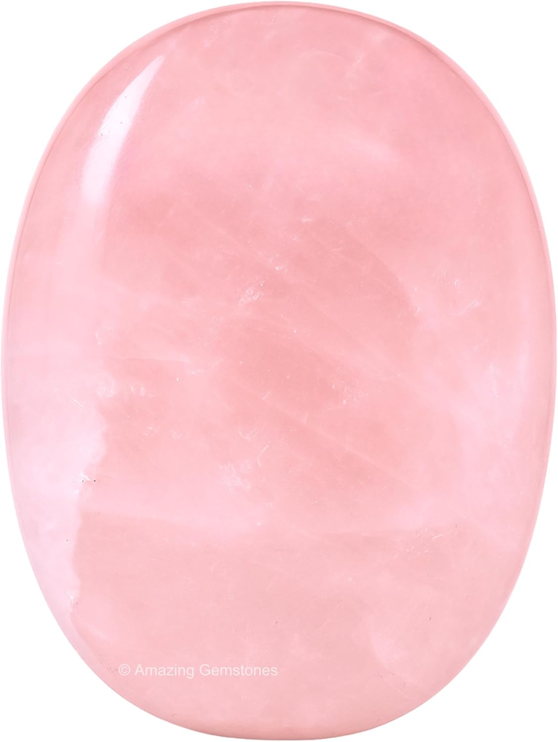 Amazing Gemstone Rose Quartz Crystals and Healing Stones - Large Palm Stone Crystals Piedra - Crystal for Good Luck, Balanced Positive Energy, Meditation, Unique Stocking Stuffers Gifts for Women, Men