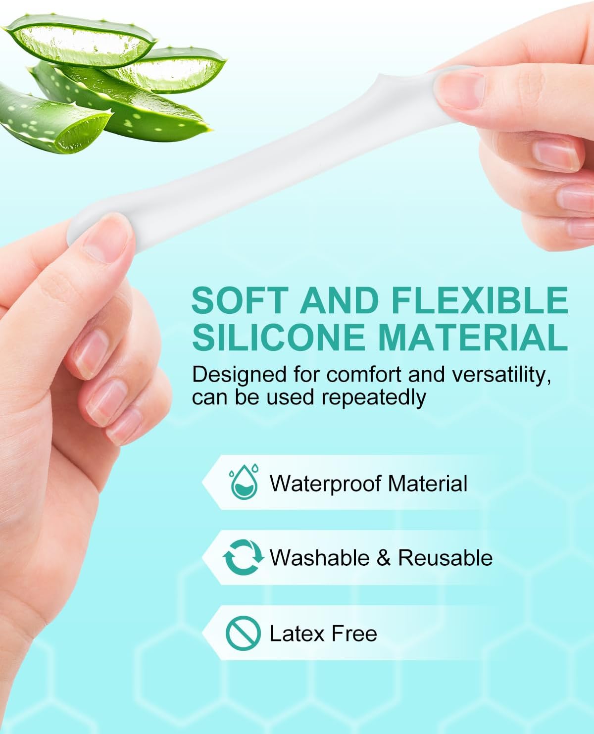 16-Pack Silicone Toe Protectors and Caps, Gel Toe Covers Bandage Sleeves for Women & Men Pain Relief, Cushion Pads for Corns, Calluses, Blisters, Toenails Loss(Clear, Mixed Sizes, 4L+8M+4S)