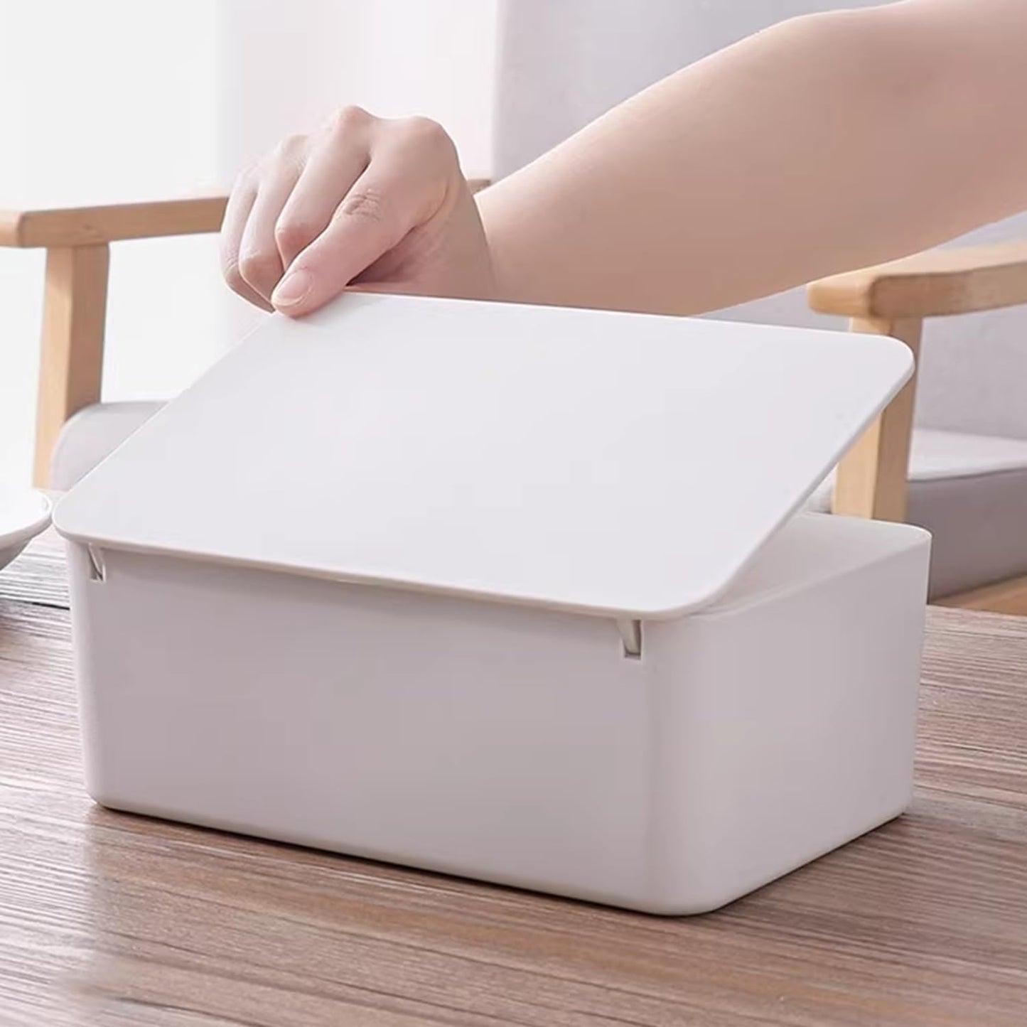 Wipe Dispenser White,Reusable Flushable Wipe Holder Set with 2Pcs Refillable Portable Wipe Bag for Baby Adult Bathroom,Wipe Container with Lids Keeps Wipes Fresh,Baby Shower New Mom Gifts