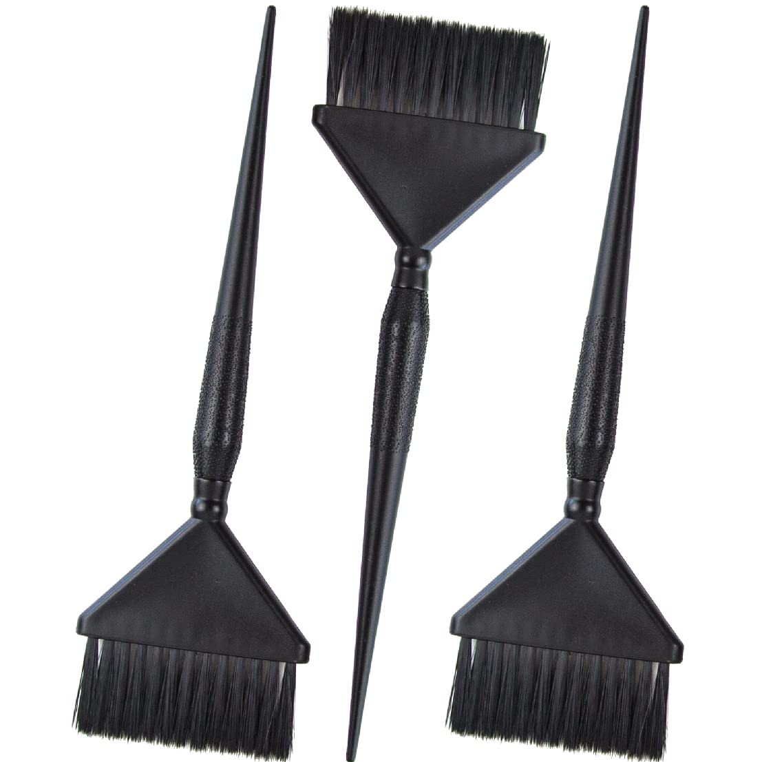 3 Extra Wide Hair Dye Applicator Brushes - Color Brush Set for Root Touch Up (Black)