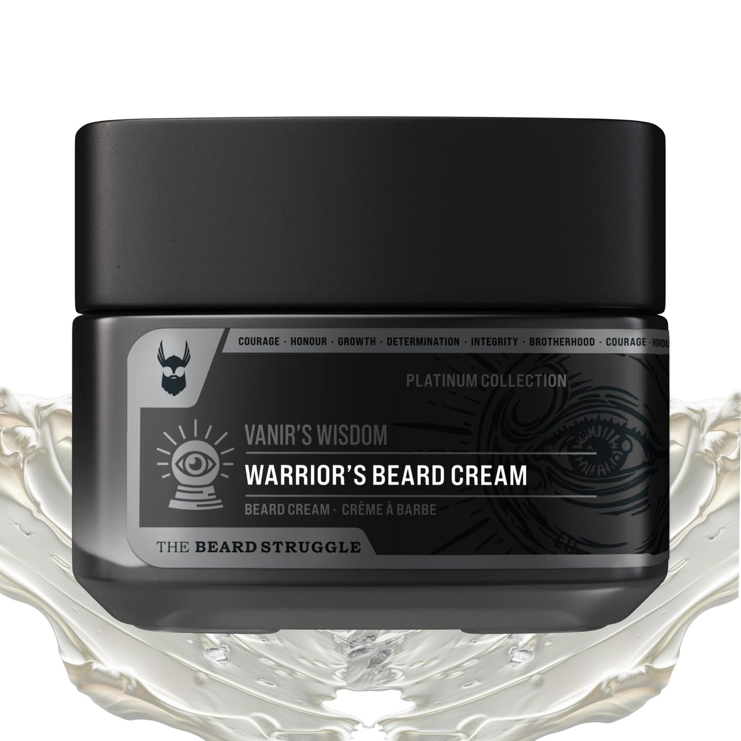 Beard Cream for Men by Beard Struggle -Vanir's Wisdom Beard Butter, Moisturizer & Softener for Men - Itch Relief, Hydration with Avocado & Jojoba Oils - Beard, Mustache & Corase Growth Cream, 50g