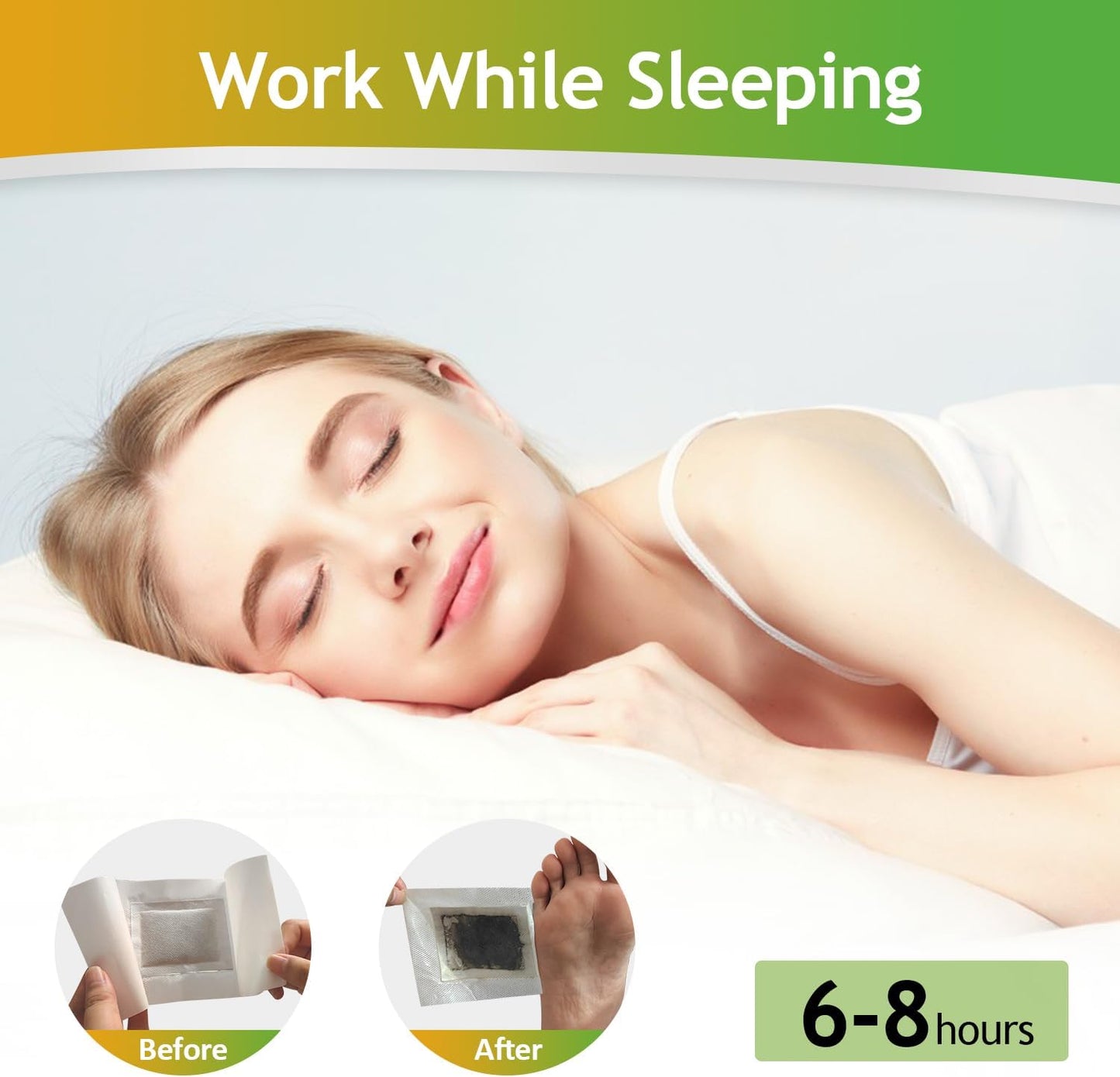 122 Pads Foot Pads Natural Turmeric & Ginger, Wormwood, Bamboo Vinegar, Included 122Pads Goodnight Patches and 122 Adhesive Sheets