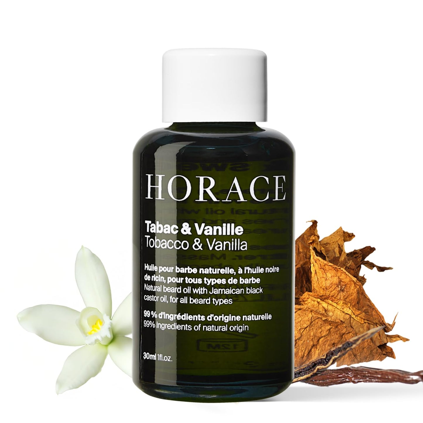 HORACE Tobacco & Vanilla Beard Oil for Men - Conditioner with Argan Oil - Gentle Beard Care for All Skin Types - Woody, Sweet Scent, 1 fl.oz