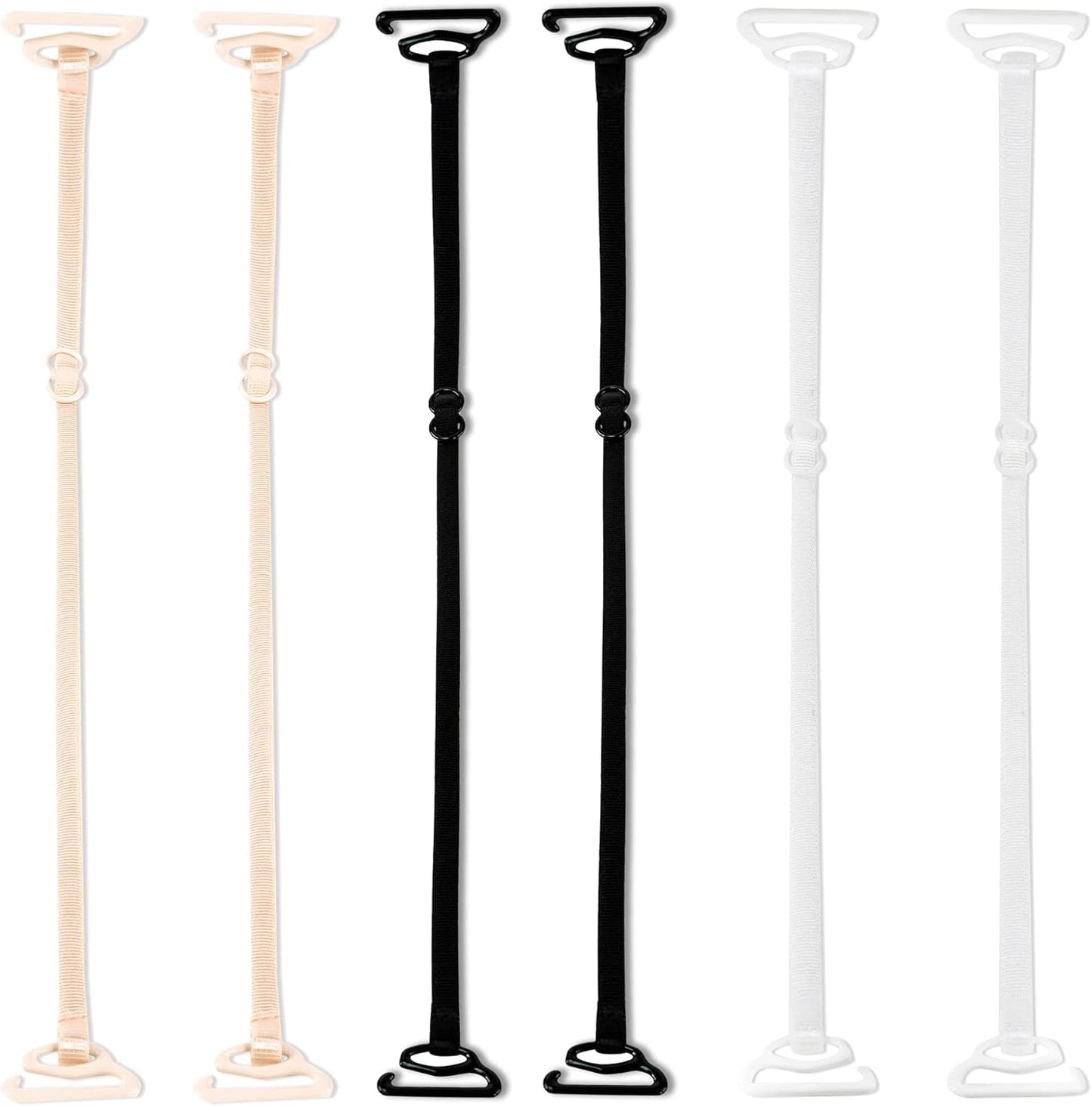 Magicmode 3 Pairs Bra Strap Replacement Elastic Adjustable Removable Multi Color