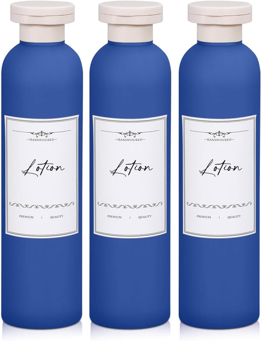 Travel Shampoo Bottle, Empty Plastic Squeeze Bottles 8.8oz with Flip Cap, Lotion Container for Toiletries Travel Size Shampoo and Conditioner