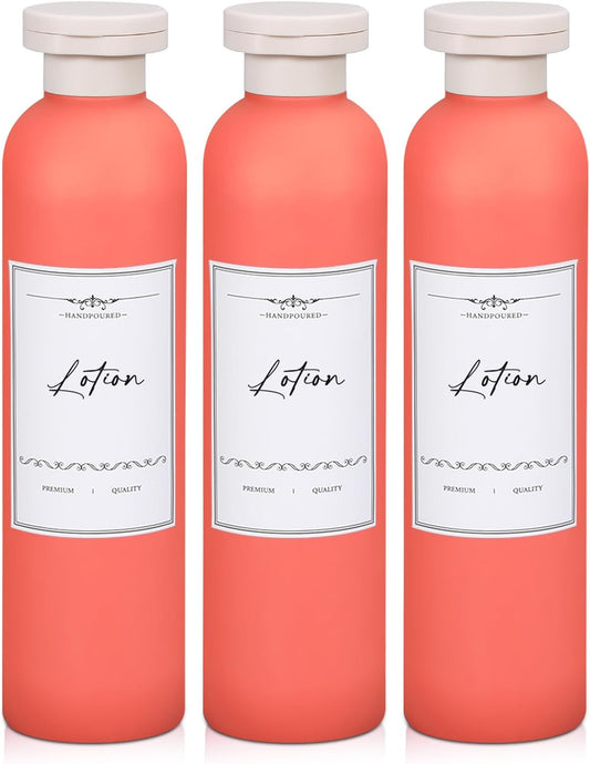 Travel Shampoo Bottle, Empty Plastic Squeeze Bottles 8.8oz with Flip Cap, Lotion Container for Toiletries Travel Size Shampoo and Conditioner