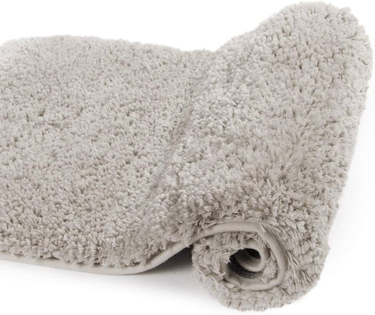 Walensee Bath Rug Non Slip Mat (20 x 32, Light Tan) Water Absorbent Soft Microfiber Shaggy Machine Washable for Bathroom Thick Plush Shower Mat