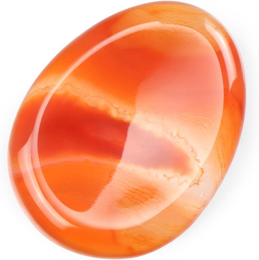 Artistone Red Carnelian Agate Crystal Chakra Thumb Worry Stone Teardrop Reiki Healing Stone Pocket Palm Stones for Anxiety Stress Relief Meditation