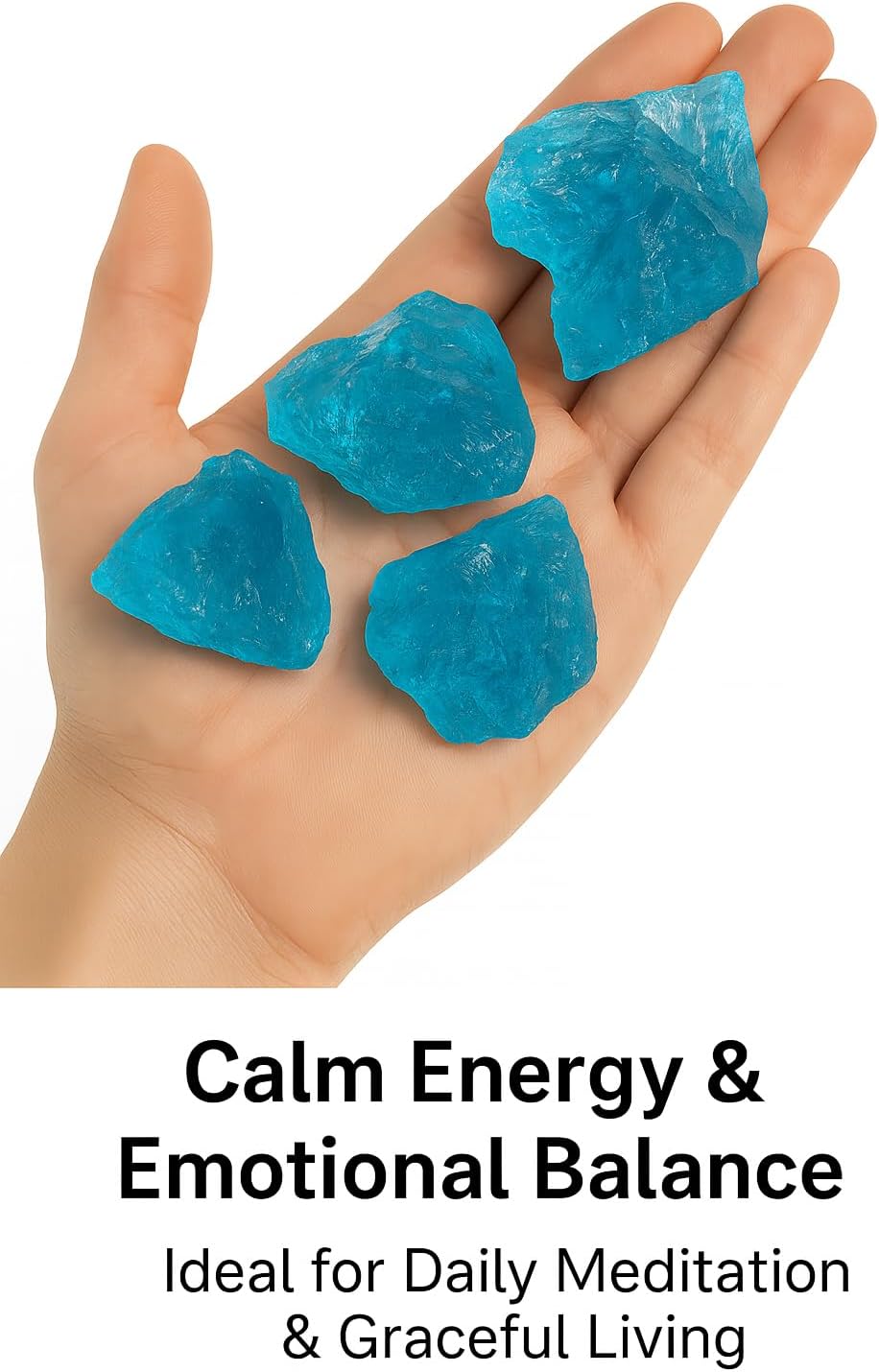 Large 1.25-2.0” Natural Aquamarine Raw Crystal Stone,Healing Gemstone for Reiki, Chakra Balancing, Meditation & Crystal Collection – Raw Aquamarine Mineral for Calmness, Clarity & Inner Peace