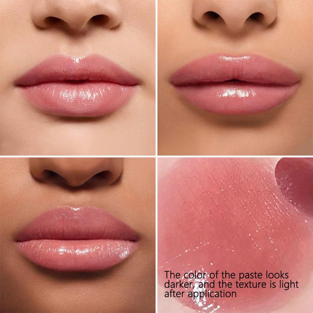 2Pcs Black & Pink Cherry Nude Tinted Honey Lip Balm, Sheer Hydrating Moisturizing Lipstick for All Skin Type Natural Cherry Lip Tint Balm Moisturizing Nourishing Lipstick Long Lasting Waterproof