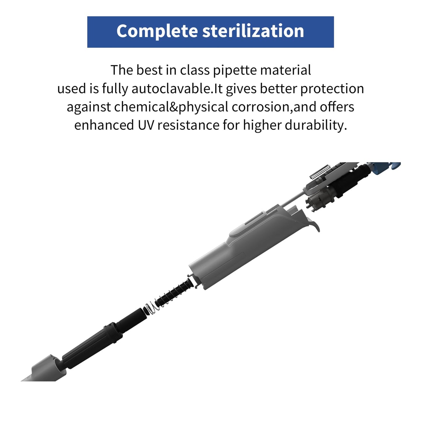 ONiLAB 2-20ul Precision Pipettor Single-Channel Manual Adjustable Variable Volume Pipettes Fully Autoclavable Micropipette