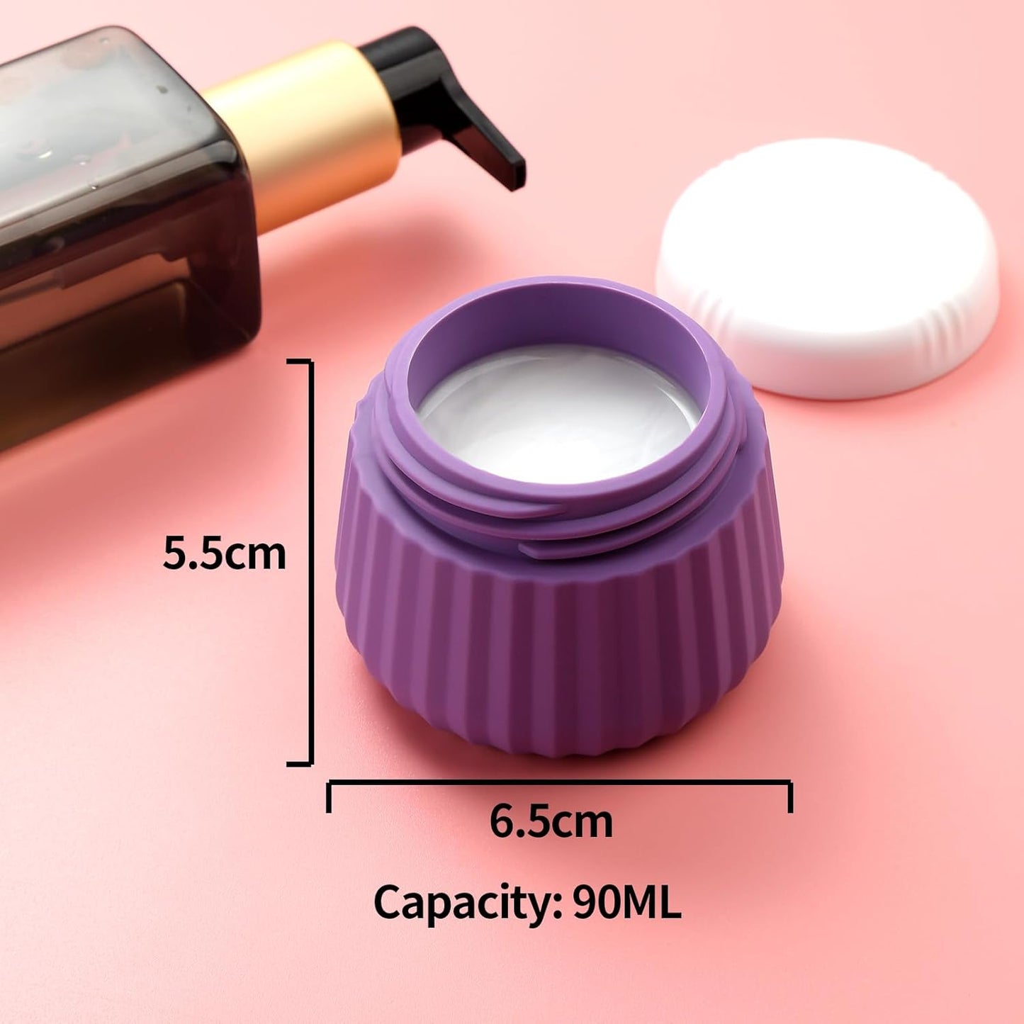 Travel Bottles 8 Pack, TSA Approved 3 oz Toiletries Containers, Leak Proof Silicone Squeezable Essentials Jars with Clear Bag