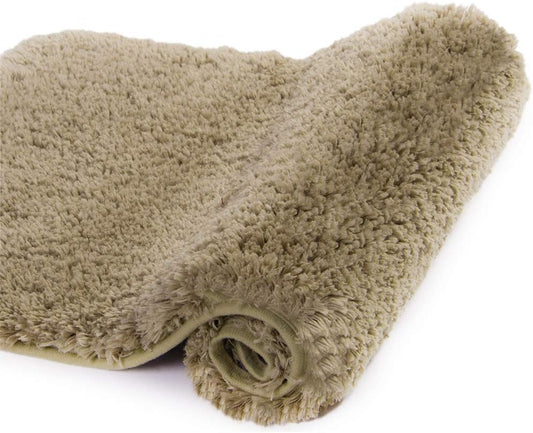 Walensee Large Bathroom Rug (24 x 36, Sand) Extra Soft and Absorbent Shaggy Bath Mat - Machine Washable Microfiber, Non Slip, Luxury Floor Mat