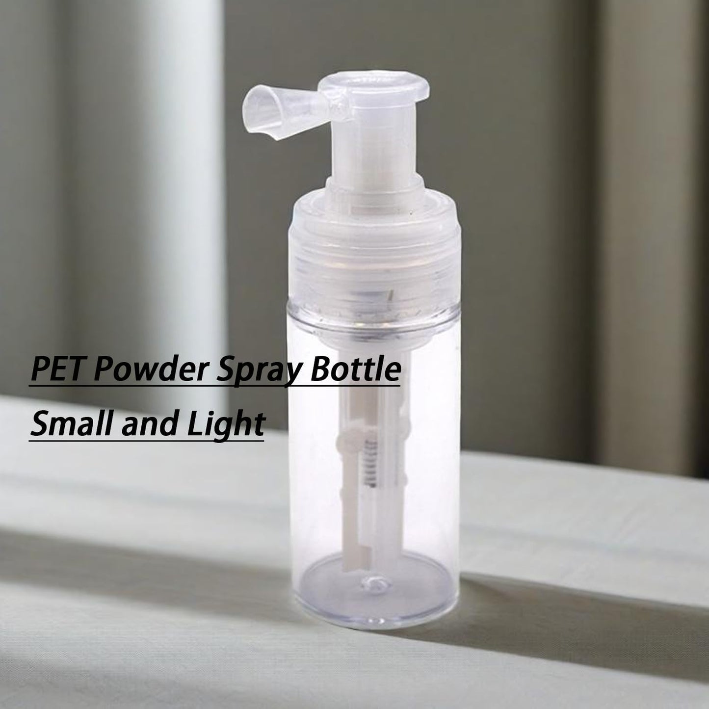Portable Detachable Travel Spray Bottle Container Barber Powder Bottle Spray - for Applying Talc and Powder -, Refillable Hair Fiber Applicator for Hair Salon, Home, Beauty, 3.7oz/110ml