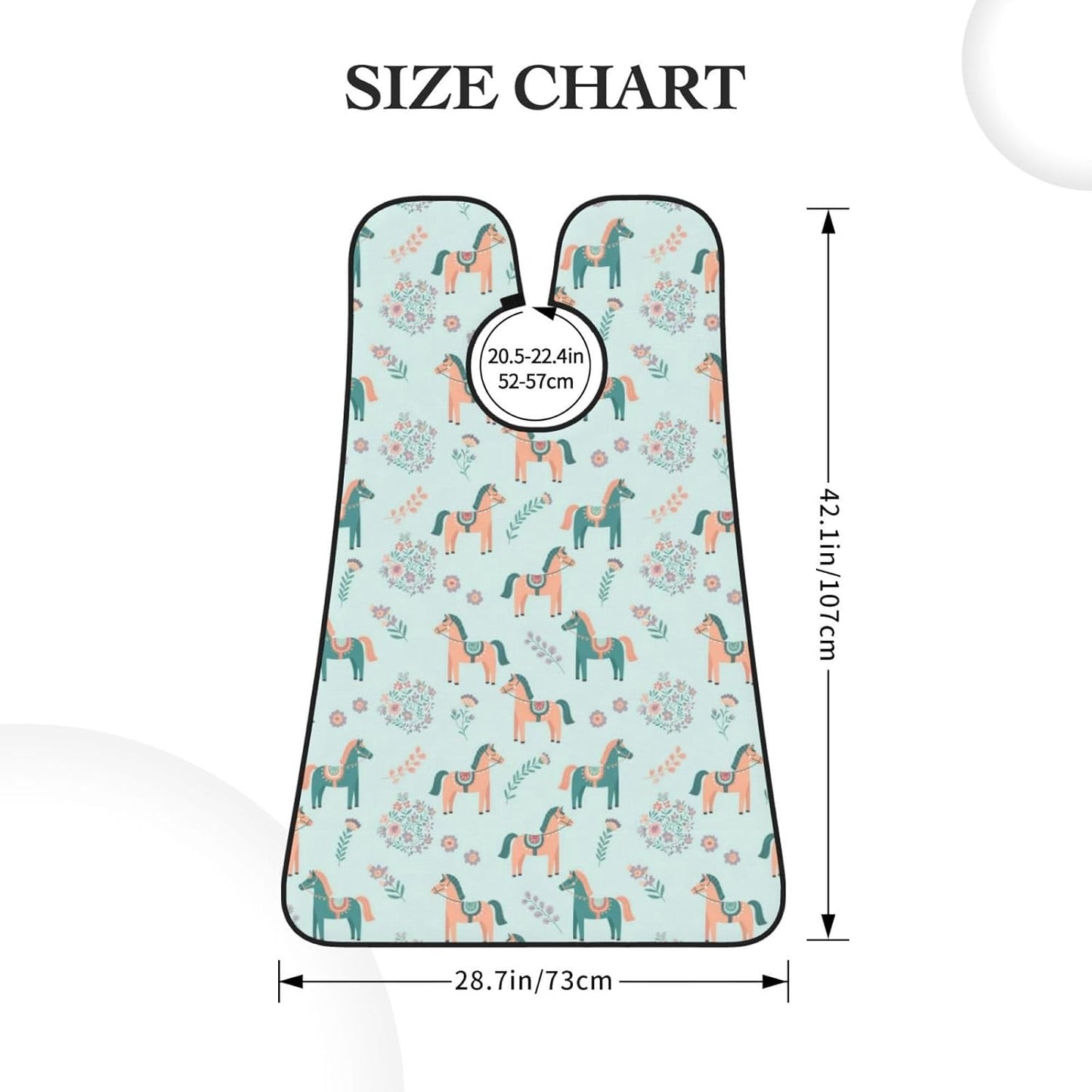 Beard Trimming Hair Catcher, Flowers Floral Horse Couple Art Shave Bib, Non-Stick Bib Apron Waterproof, Shaving Tool for Men for Husband Father’s Day