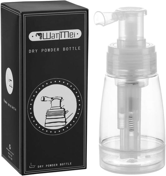 Aethland Powder Spray Bottle for Dry Shampoo, Talc and Powder Applying Bottle, Refillable Hair Fiber Applicator for Hair Salon, Cleaning, Plants, Misting & Skin Care (180ml)
