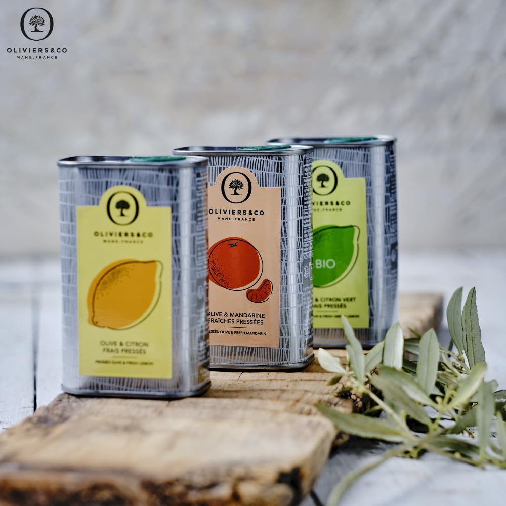 Mandarin Olive Oil by Oliviers&Co. | Italian Extra Virgin Olive Oil for Salads, Desserts & Cooking | Citrus Flavored Gourmet EVOO, Cold Pressed, All-Natural (8.4 Fl Oz)