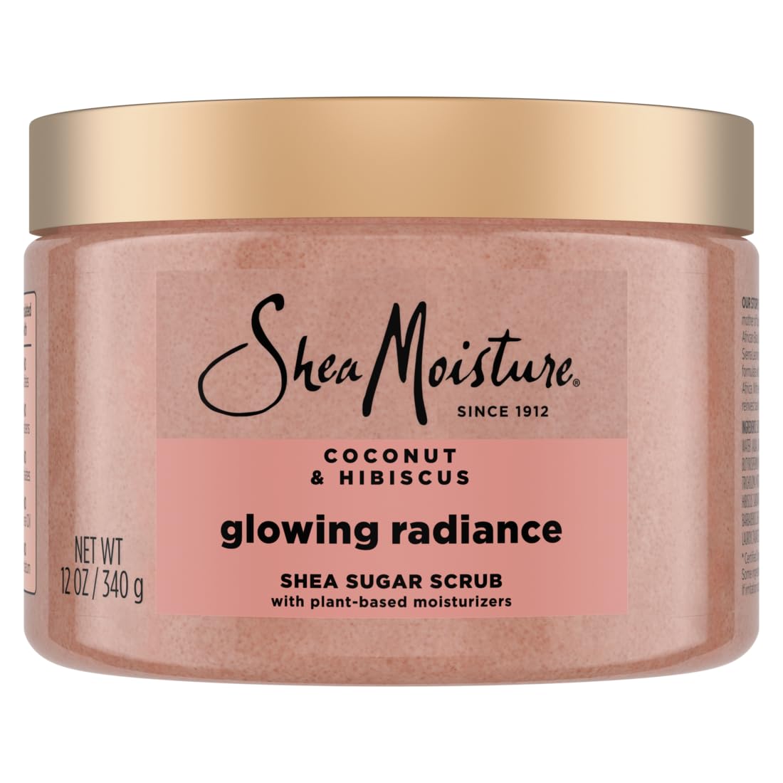 SheaMoisture Shea Sugar Body Scrub For Glowing Radiance Coconut Hibiscus Glowing Radiance Body Scrub With 24h Shea Moisture Nutrients 12 oz