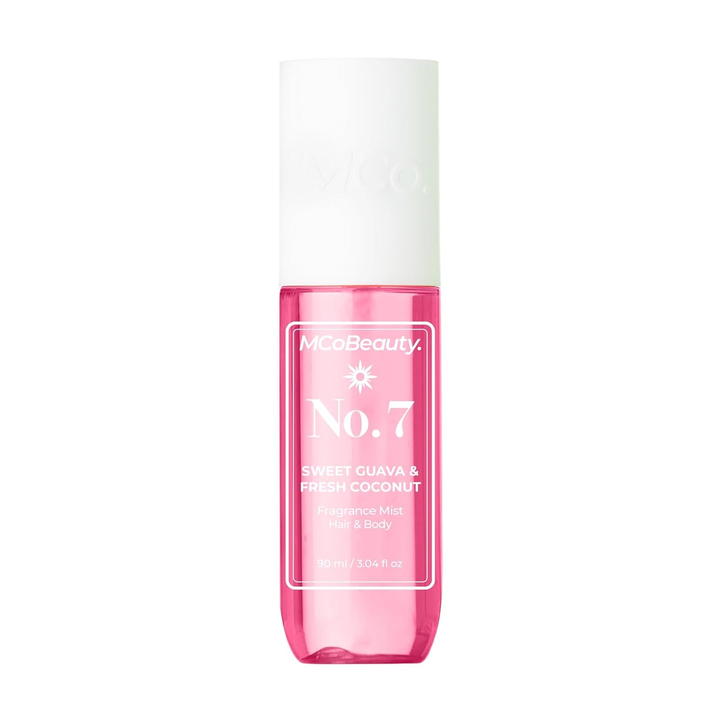 MCoBeauty - Fragrance Mist No. 7 - Light Body and Hair Spray with Sweet Guava & Fresh Coconut, Lightly Fruit Scent with Tropical Notes - Vegan, Cruelty Free - Gifts for Women, Feminine Spray - 90ml