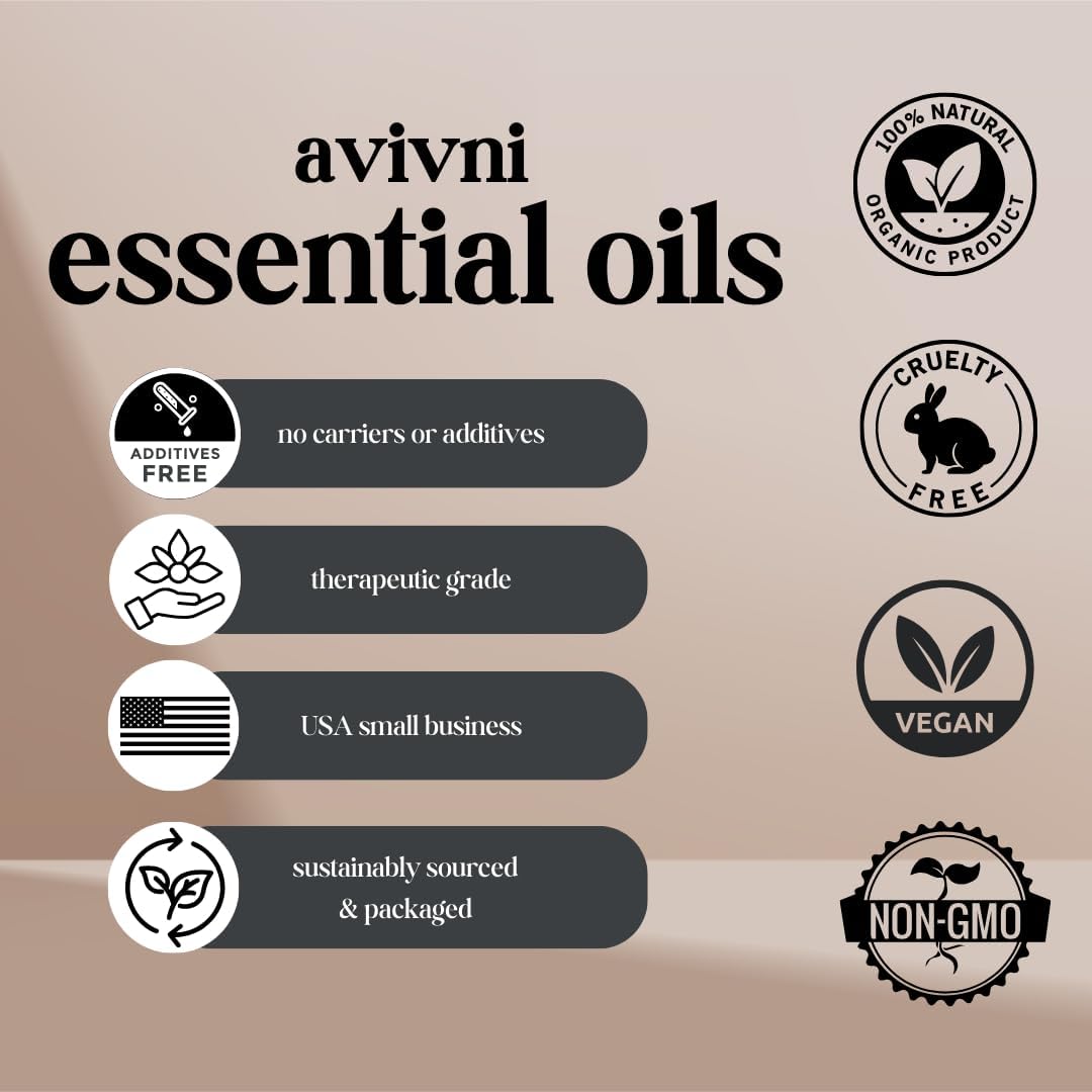 Avivni Blue Lotus Essential Oil - 100% Pure & Natural, Undiluted for Aromatherapy, Hair, Skin, Diffuser (0.33oz - 10ml)