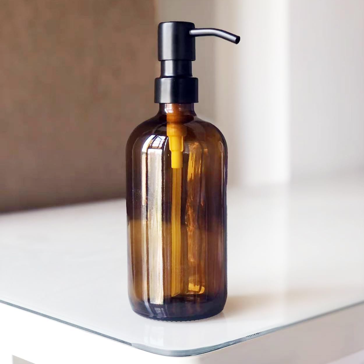 2Pack Black Stainless Steel Soap and Lotion Dispenser Pumps,Soap Dispenser Head Replacement Spare for Regular Bottle Mouth