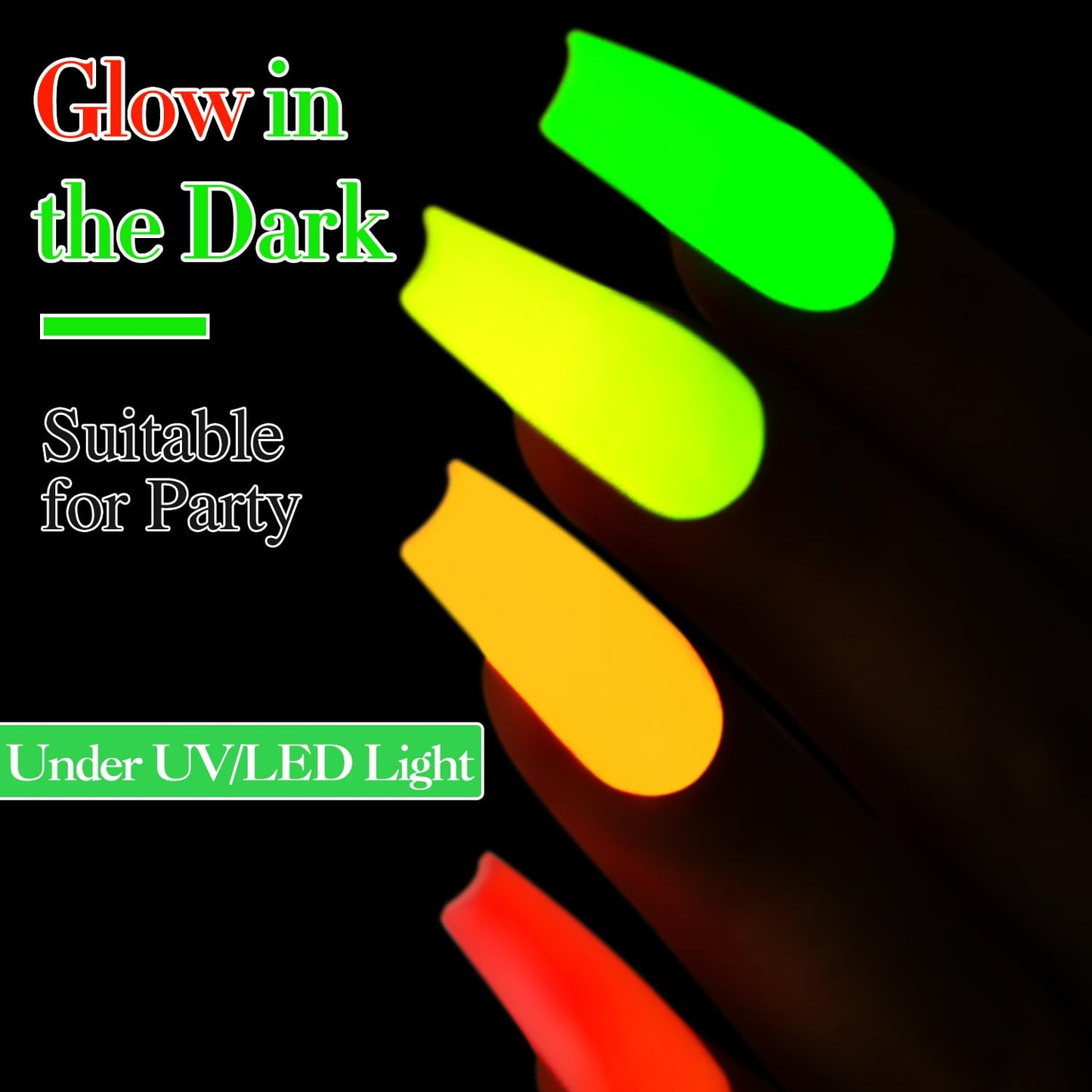 Double Rhythm Gel Nail Polish Set of 6 Colors Baby Light Pastel Milky Nail Polish Starter Kit Art DIY Salon Home (Neon Yellow Green Orange Blue Purple Pink,Kit 34)