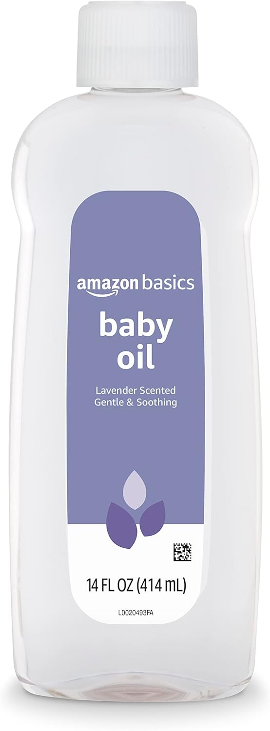 Amazon Basics Baby Oil, Lavender Scented, 14 Fluid Ounce, 1-Pack (Previously Solimo)