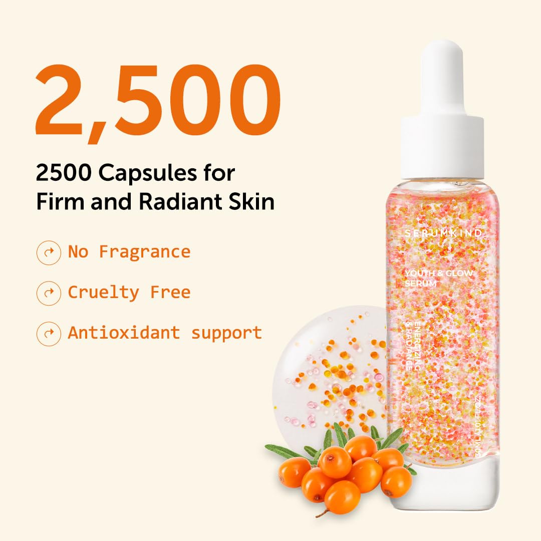 SERUMKIND Vitamin C Serum for Face Korean Skincare – Brightening for Dark Spots, Pore Refining, Discoloration Correcting – With Niacinamide – Reduces Fine Lines and Wrinkles