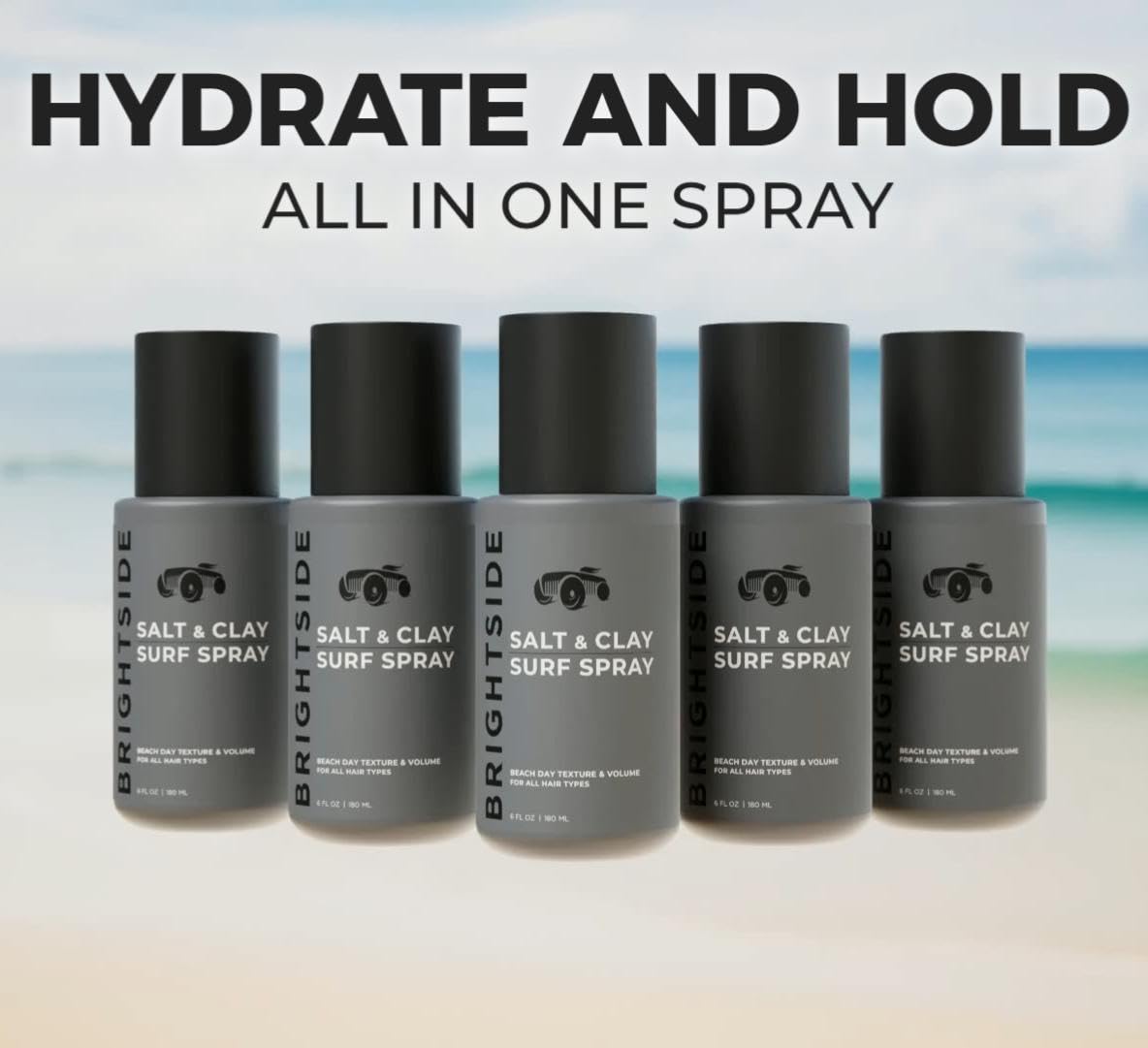 Salt & Clay Surf Spray - Hair Texturizing & Volumizing Spray - Salt & Clay, Silica, Witch Hazel, & Green Tea Blend - Beach Style Hair - For All Hair Types - Natural Ingredients (6oz)