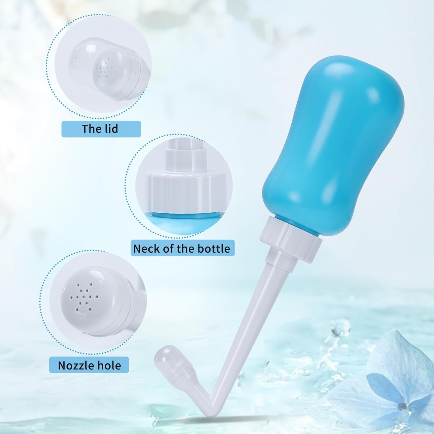 Peri Bottle for Postpartum Care, Postpartum Essentials, Feminine Care 12oz, Blue