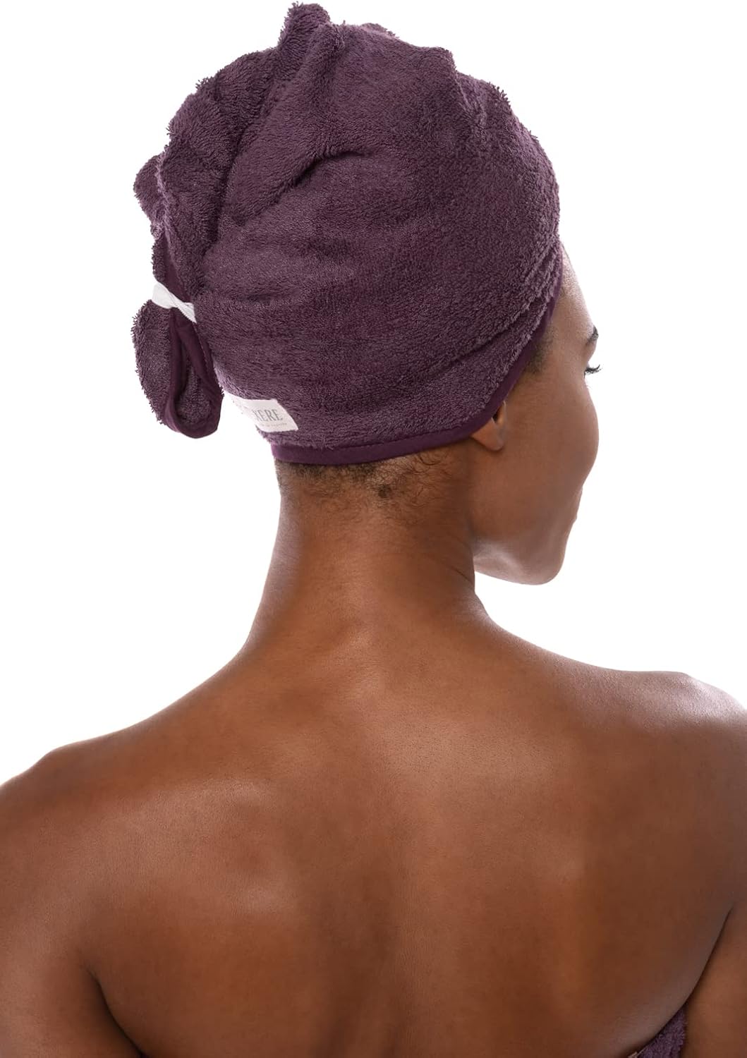 Texere Women's Bamboo Viscose Hair Towel (Tya, Black Plum, U)