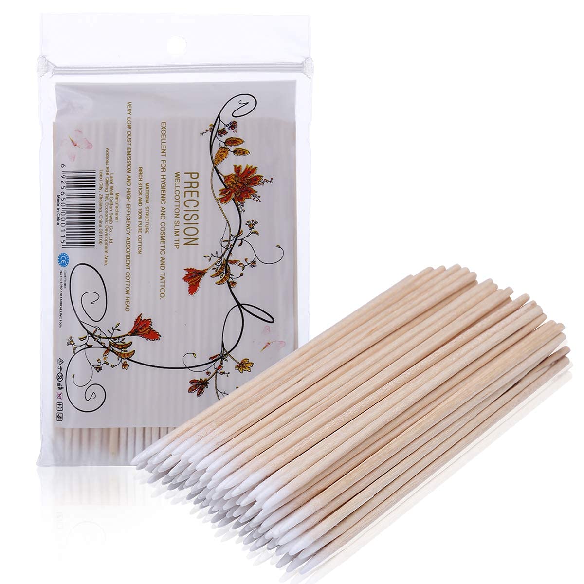 500 Count 4 Inch Pointed Cotton Swabs Precision Microblading Cotton Tipped Applicators Micro Swabs Tattoo Permanent Supplies