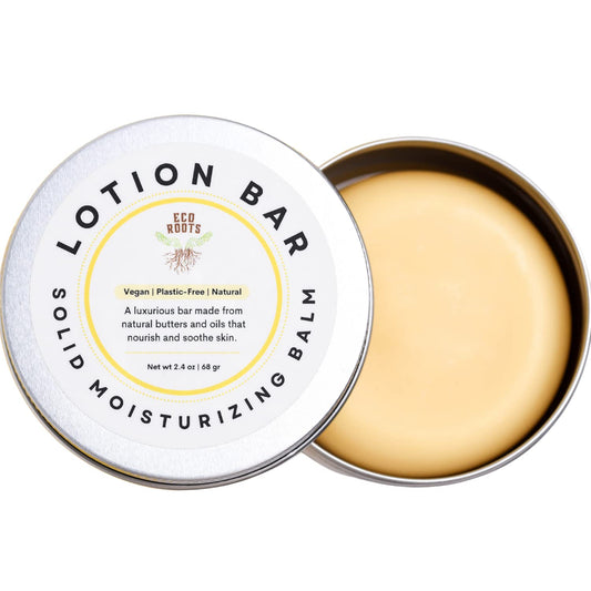 Vegan Lotion Bar with Candelilla Wax – Solid Moisturizer Balm for Dry & Sensitive Skin | Eco-Friendly, Plastic-Free & Travel-Ready | Natural, Waterless Hydration for Daily Use