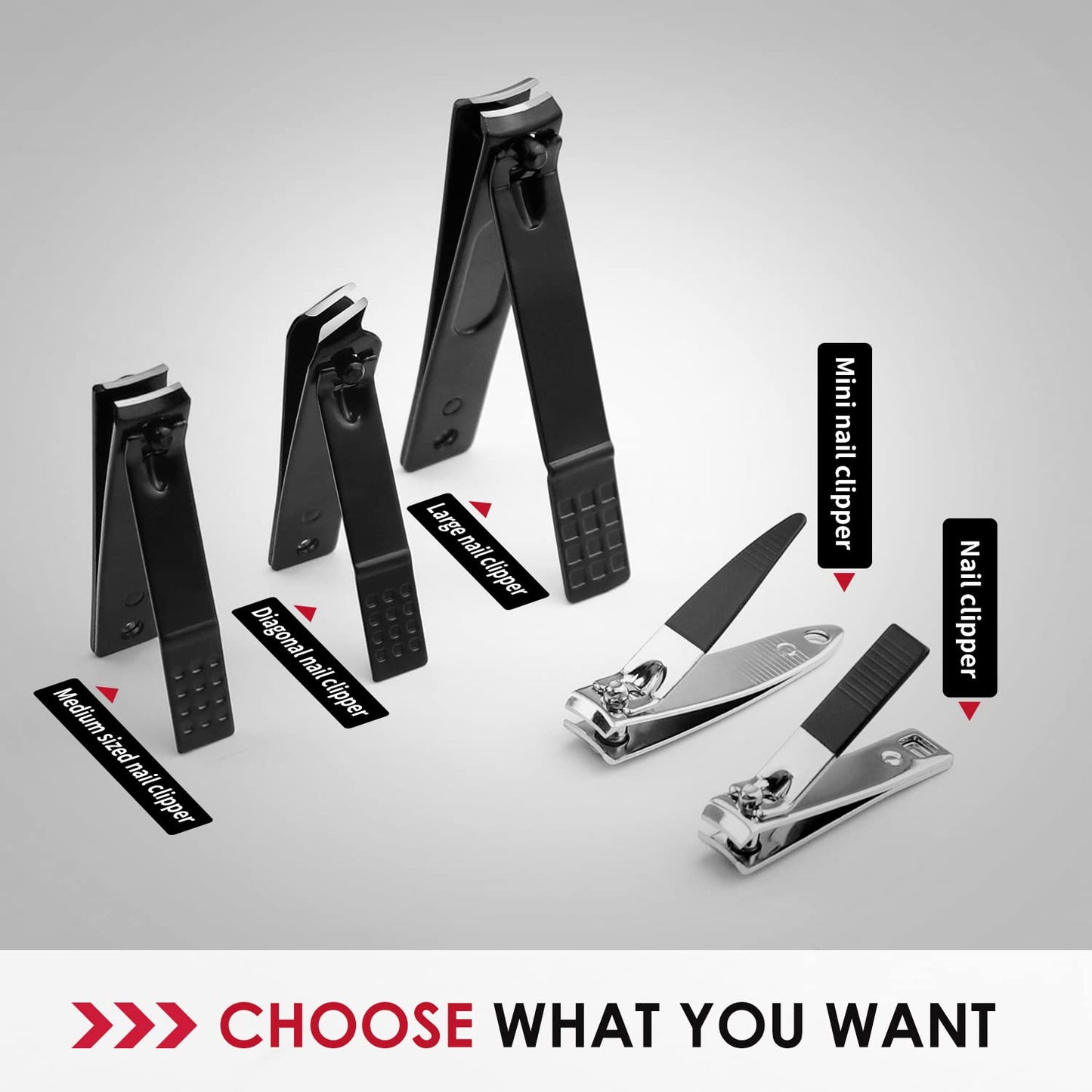 WOAMA 30-Piece Manicure Set Pedicure Kit Professional Nail Clipper Set Stainless Steel Manicure Kit Nail Kit for Women Men - Black