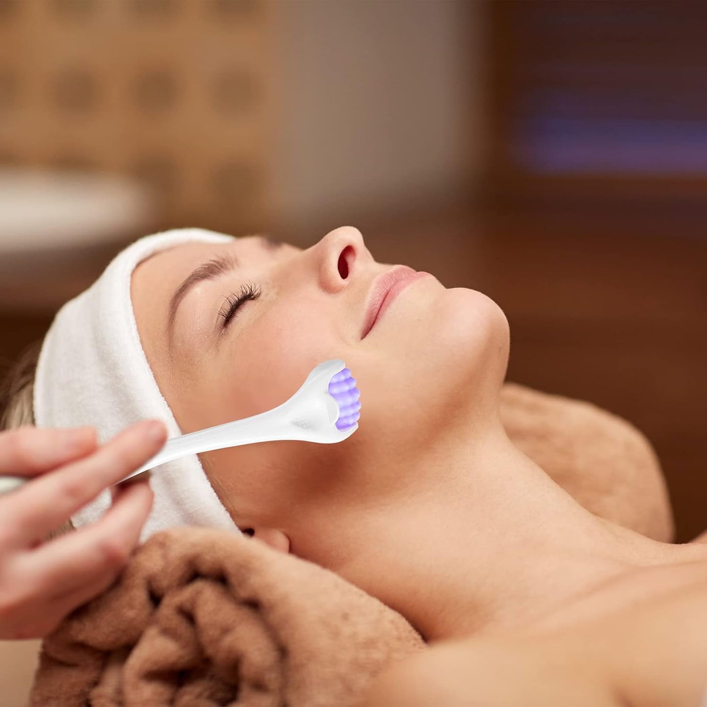 Tondiamo 2 Pcs Muscle Roller Stick Fascia Body Cellulite Face Massage Manual Tools for Muscles Relief Neck Arm Back Leg Deep Trigger Points Release (Purple), 1.0 Count