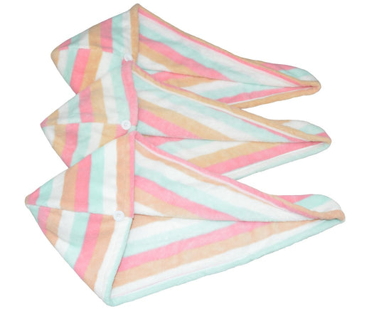 HOPESHINE Women's Soft Shower Hair Towel Twist Hair Turban Wrap Drying Cap Great Gift for Women (Rainbow 3-Pack)