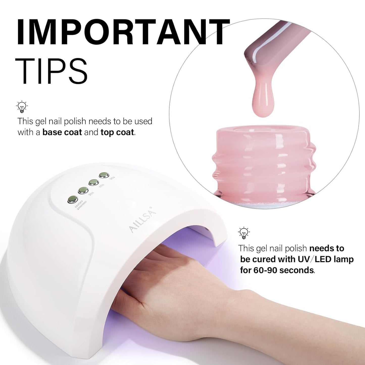 AILLSA Nude Gel Polish Gray Pink Jelly Gels Nail Polish Neutral Color Translucent Soak Off U V Polish Natural Milky Gel Polish for Nail Art French Manicure at Home 0.51 Fl Oz /GB61