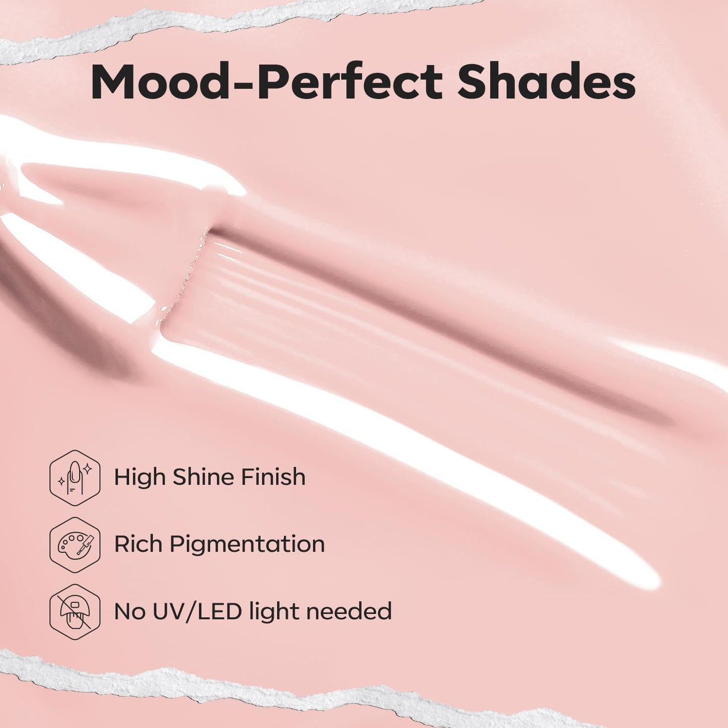 modelones Pastel Pink Nail Polish, Light Pale Pink 15 ml Quick Dry Nail Lacquer Strengthener Long Last Shine Fingernail Toe Nail Art DIY Home Travel Manicure Gift for Women Girls 0.5 Fl Oz