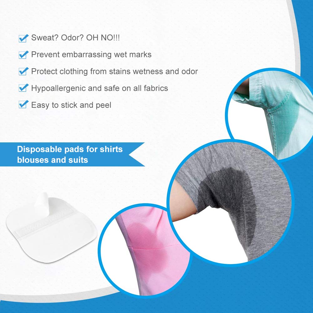 Extra Large Underarm Sweat Pads for Women and Men [80 PCS], CANAGROW Armpit Sweat Pads Comfortable Unflavored, Non Visible, Extra Adhesive, Disposable Armpit Protection