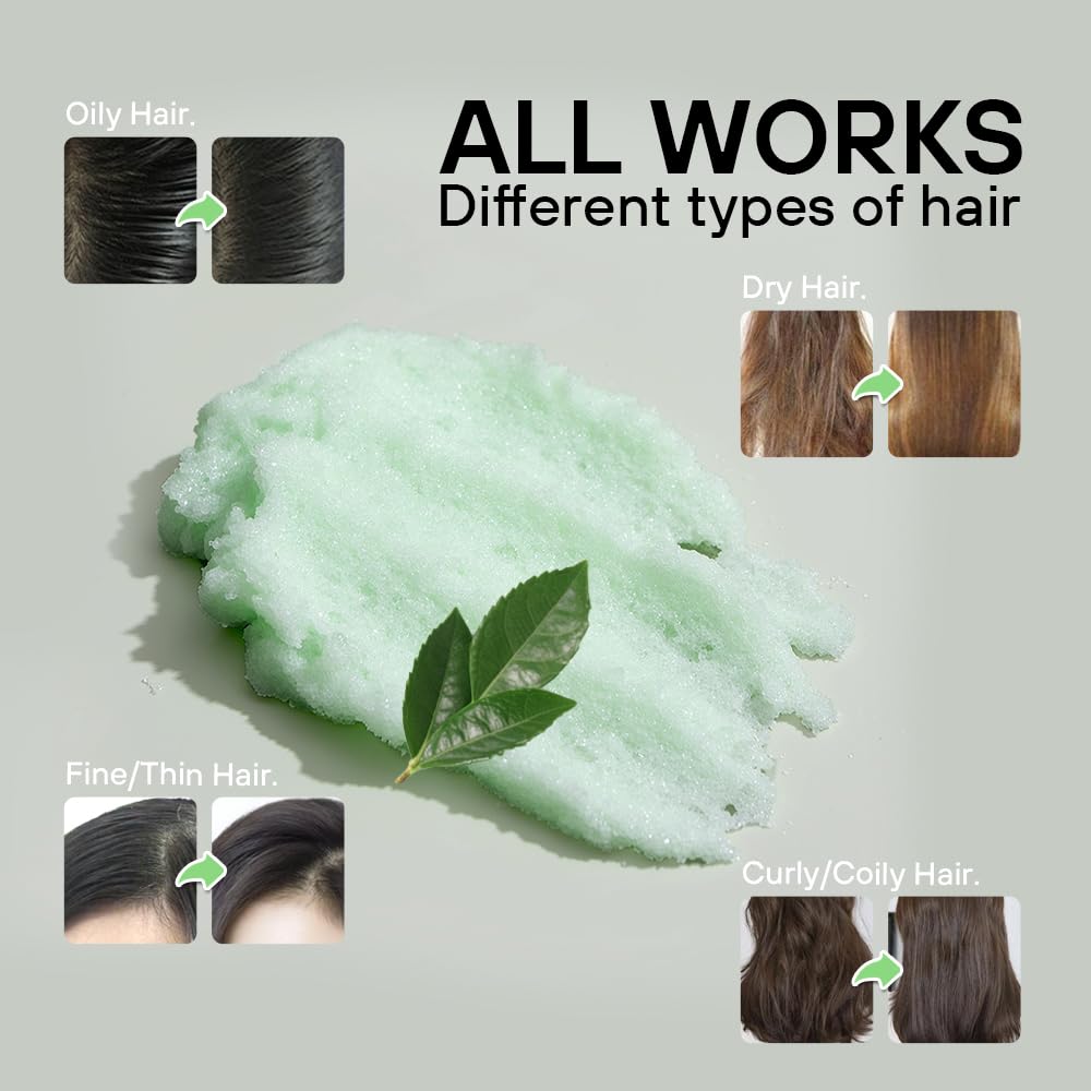 Tea Tree Scalp Scrub - 400g (16 fl.oz) 1 Bottle, Exfoliating & Moisturizing Treatment for Dry, Flaky Scalp - Deep Cleansing Hair Scrub with Natural Exfoliants & Nourishing Oils