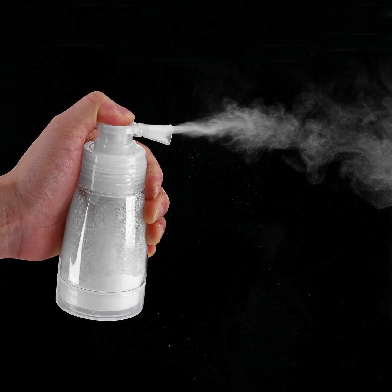 Aethland Powder Spray Bottle for Dry Shampoo, 2pcs Talc and Powder Applying Bottle, Refillable Hair Fiber Applicator for Hair Salon, Cleaning, Plants, Misting & Skin Care (180ml+180ml)