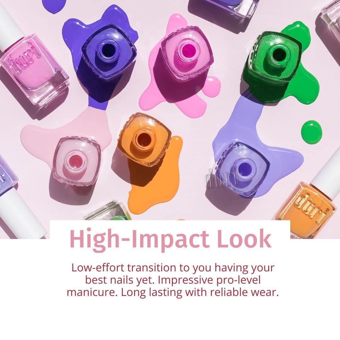 duri Nail Polish, 778 Tropical Rain, Luscious Blue, Full Coverage, Glossy Finish, 0.45 Fl Oz