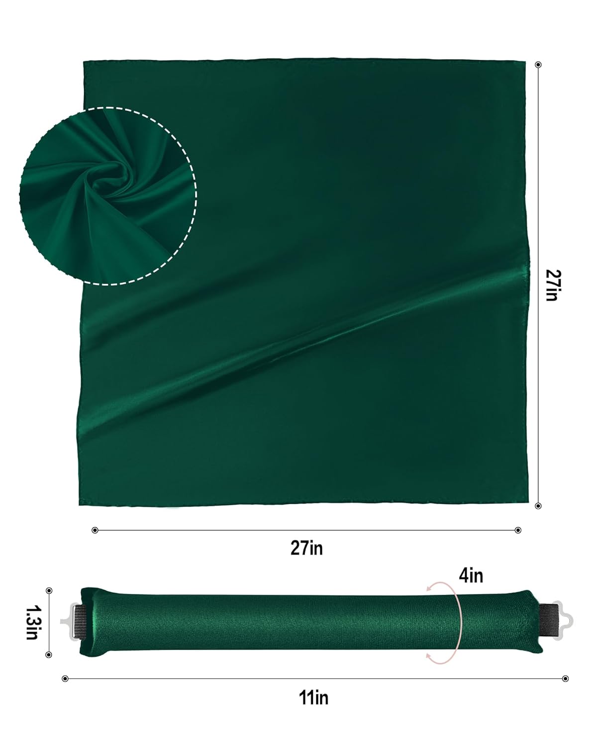 Heatless Curls Overnight Hair Curler - 4 Pcs Curling Rod to Sleep In, Velvet Hair Rollers with Satin Hair Scarf