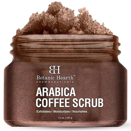 Botanic Hearth Arabica Coffee Body Scrub Exfoliating Body Scrub Act As Body Exfoliator & Helps With Moisturizing Skin, Acne, Cellulite, Dead Skin Scars, Wrinkles 12 Oz