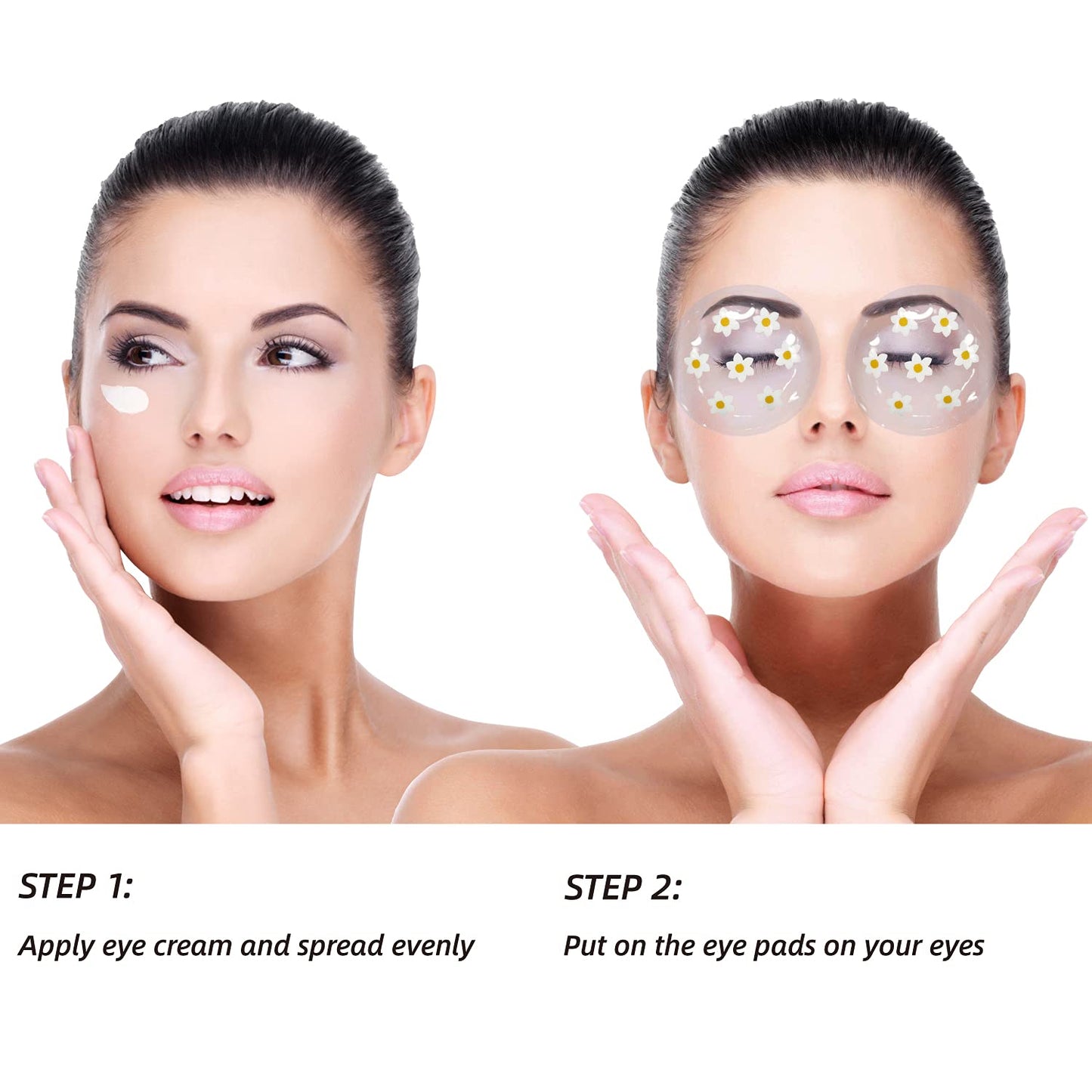 ZNÖCUETÖD Gel Ice Pack Reusable Cooling Eye Pads and Under Eye Patches,Eye Hot Cold Treatment Pack for Redness,Pain Relief and Eye Relax