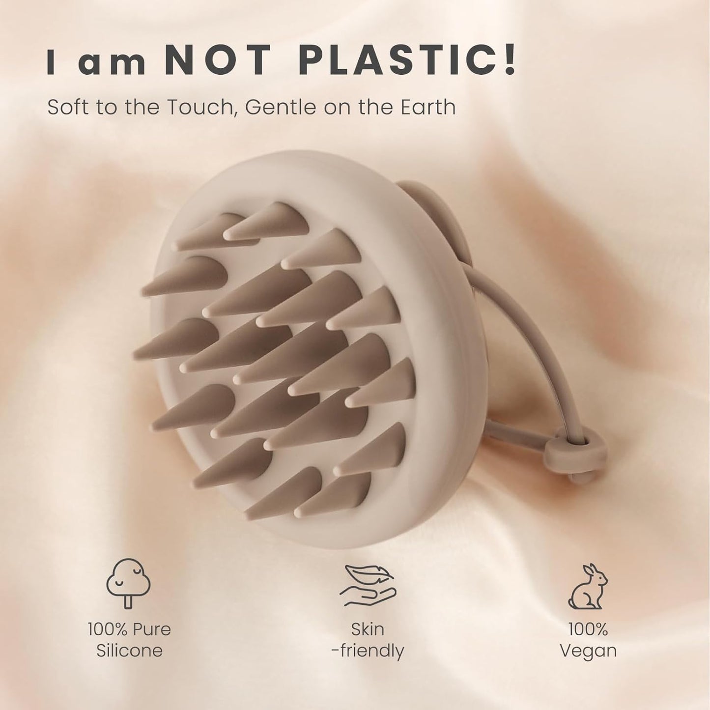 AIMIKE Scalp Massager Shampoo Brush, Soft Silicone Hair Scrubber for Washing Hair, Dandruff Removal & Scalp Scrubber Hair Growth Stimulator, Scalp Brush/Exfoliator Brush On Dry & Wet Scalp