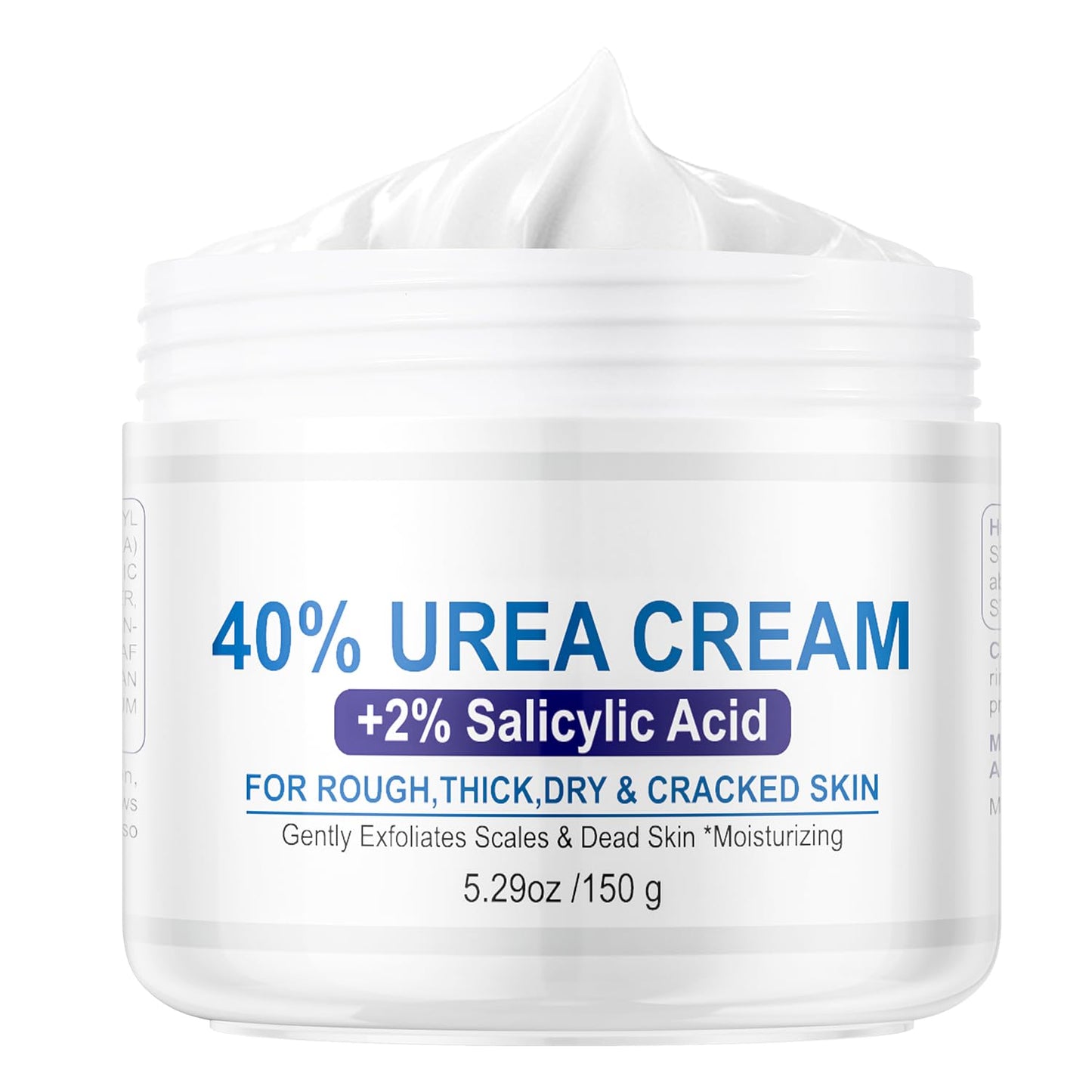 Urea Cream 40 Percent for Feet,40% Urea 2% Salicylic Acid Foot Cream,Foot Cream and Hand Cream with Cocos Nucifera Oil,Tea Tree,Aloe Vera,Vitamin E (5.29 OZ/150g)