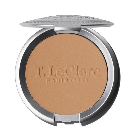 T.LeClerc Rice Compact Powder – Anti-Aging Pressed Powder with Brown Rice Ferment – Long-Lasting Natural Matte Finish – Moisturizing | Non-Comedogenic Face Powder (CANNELLE, 9G)